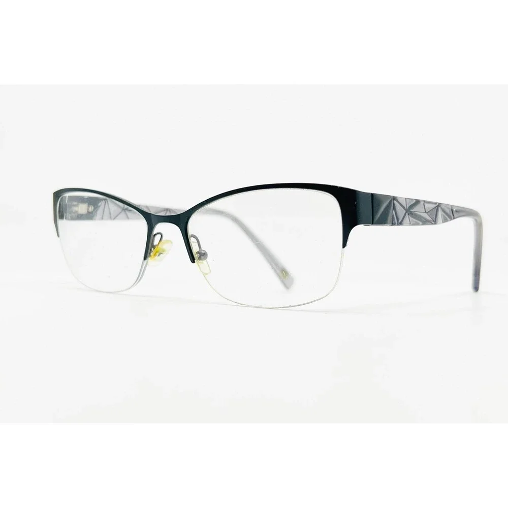 M Eyewear Regency 001 Eyeglasses Women Black Semi-Rimless Cat Eye 53-17-135